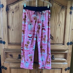 Rudolph the Red Nosed Reindeer pink red pajama lounge pants - size M